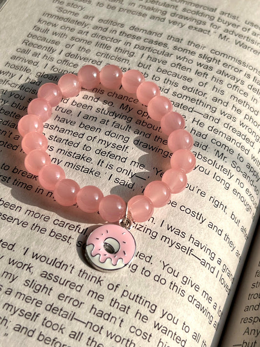 Pink Charm Beaded Bracelet