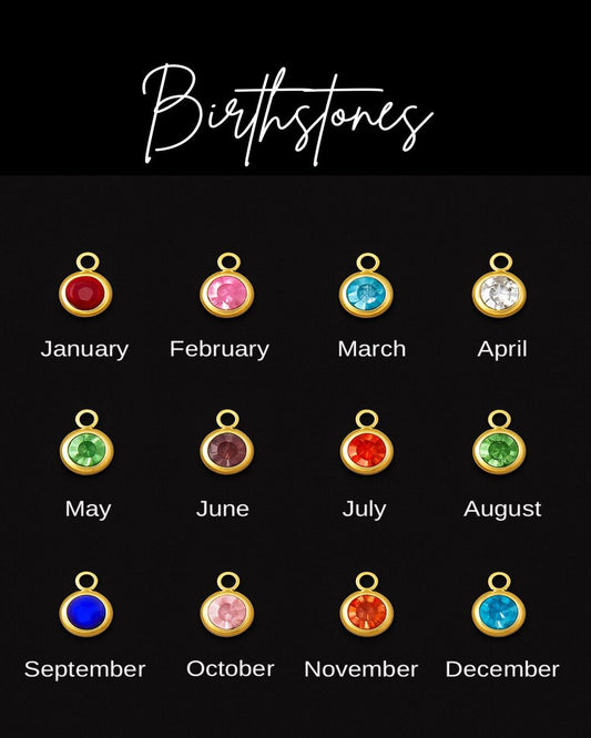 Birthstone Golden Charms