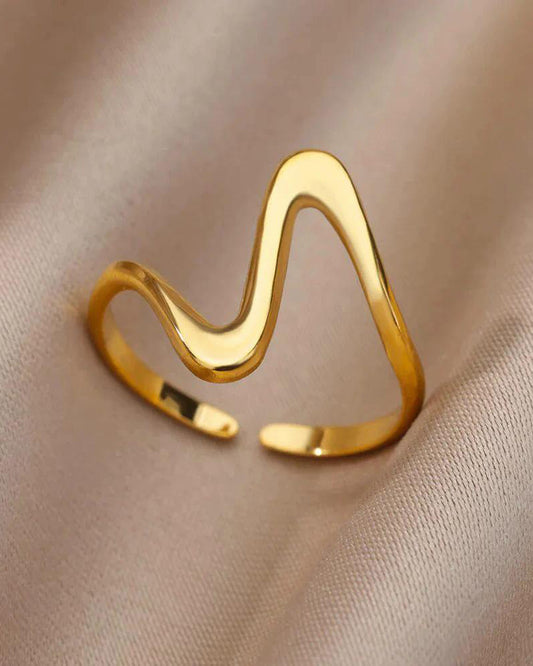 Motiyaar Aurelia Wave Adjustable Ring