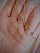 18K Gold Plated Initial Letter Necklace | Crystal Pave Pendant | Dainty Personalized Jewelry