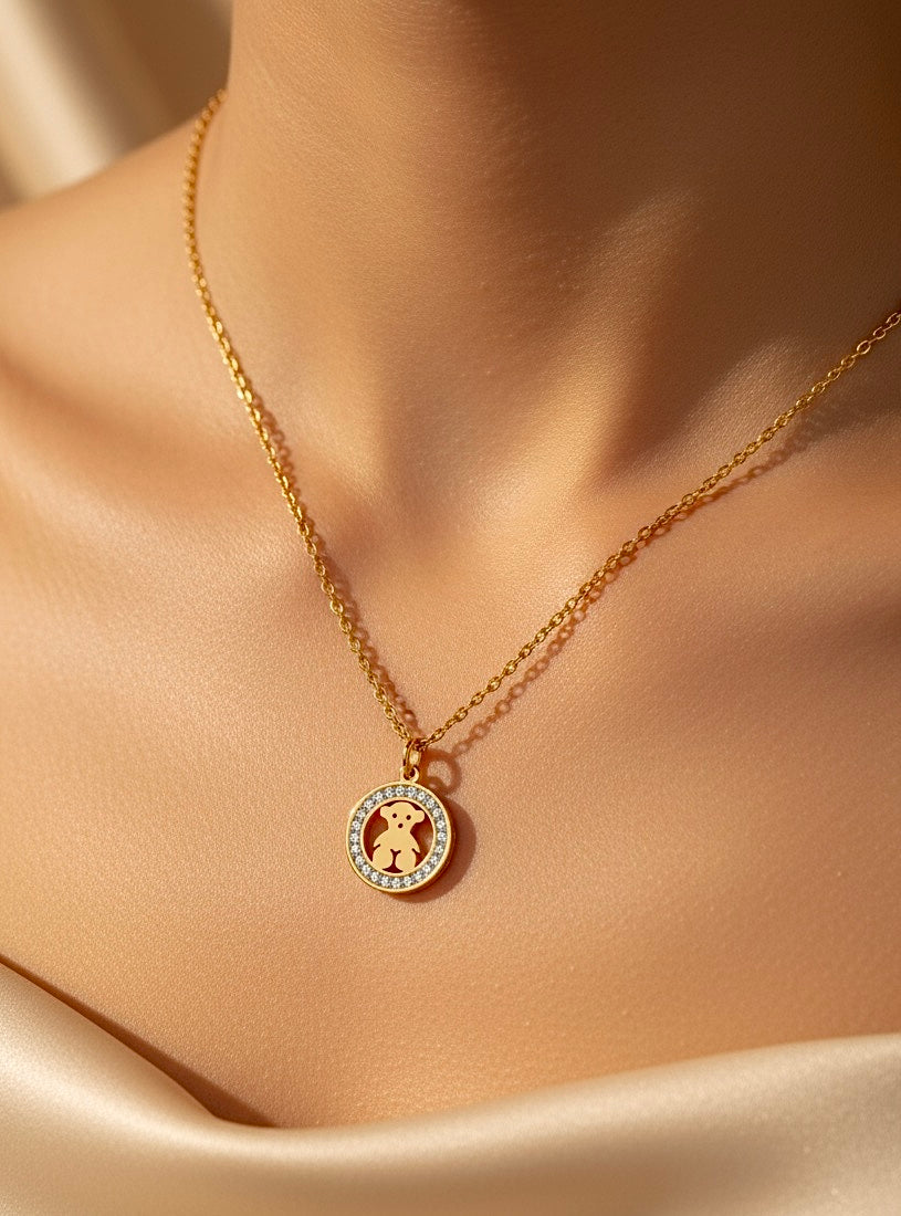 Gold Bear necklace