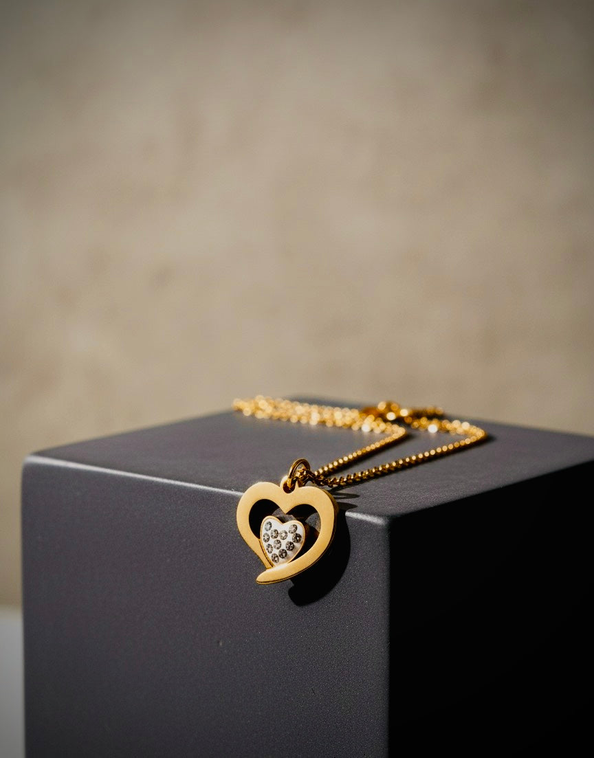 Zircon Heart shaped necklace