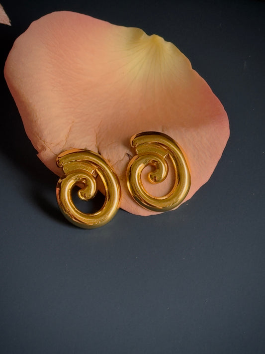 Spiral-Gold Hoops