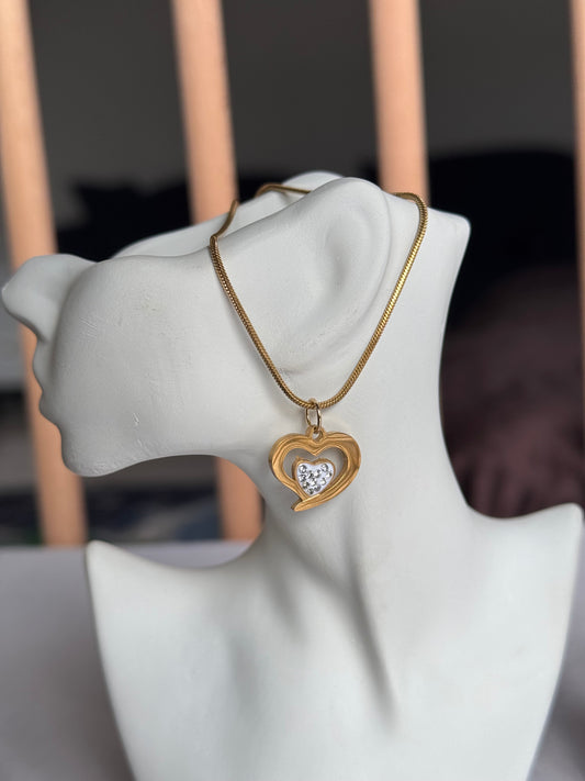 Zircon Heart shaped necklace
