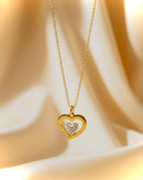 Zircon Heart shaped necklace