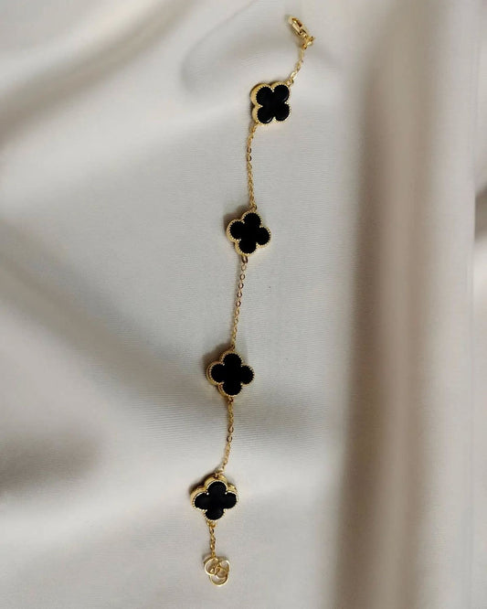Black Pearl Golden Chain Bracelet