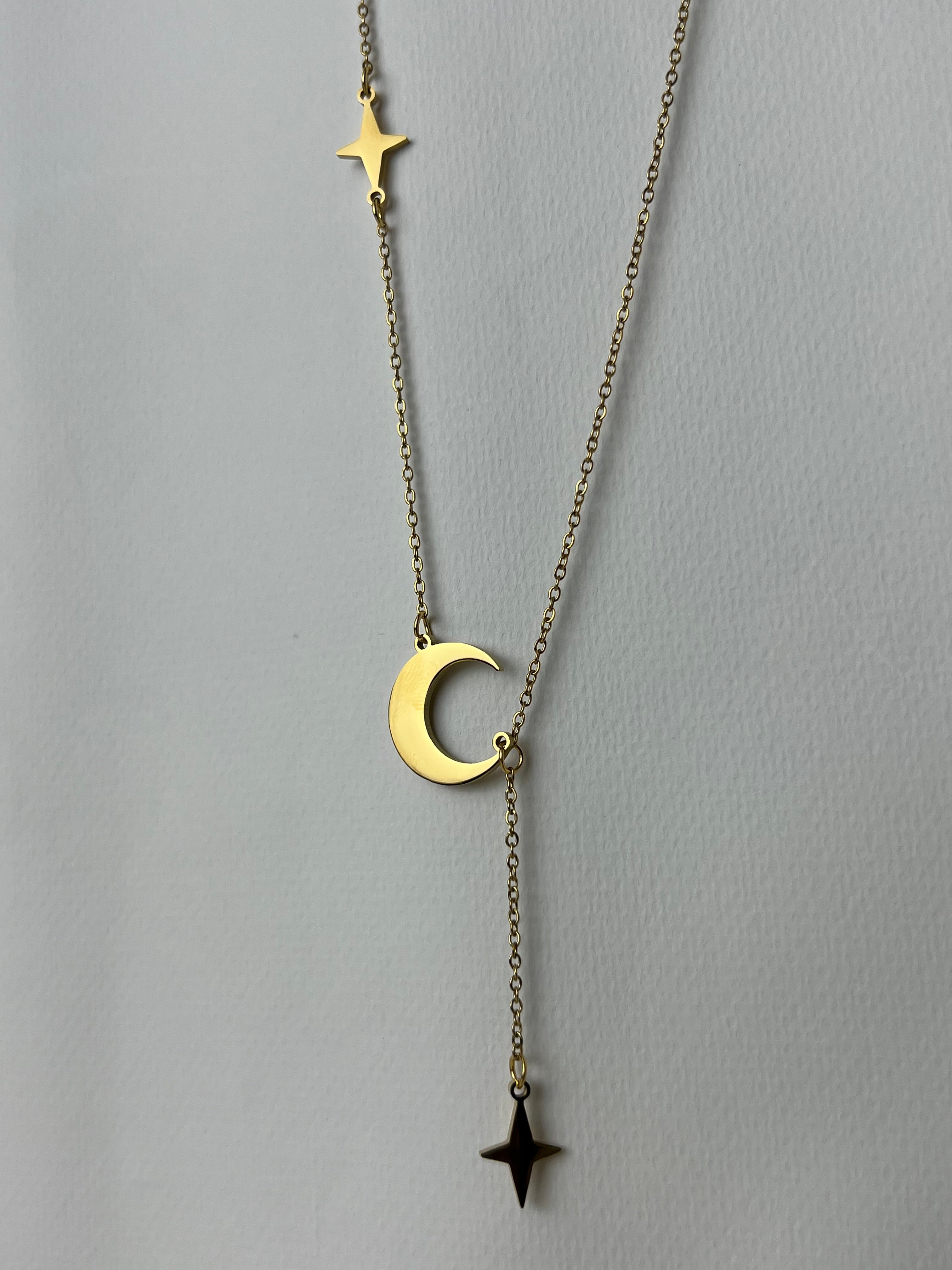 Moon-star necklace