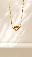 Gold Hearts Knot Pendant