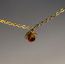 Initial & Birthstone Charm Necklace