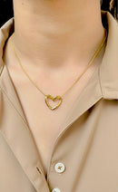 Hollow Glow Heart Necklace