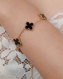 Black Pearl Golden Chain Bracelet