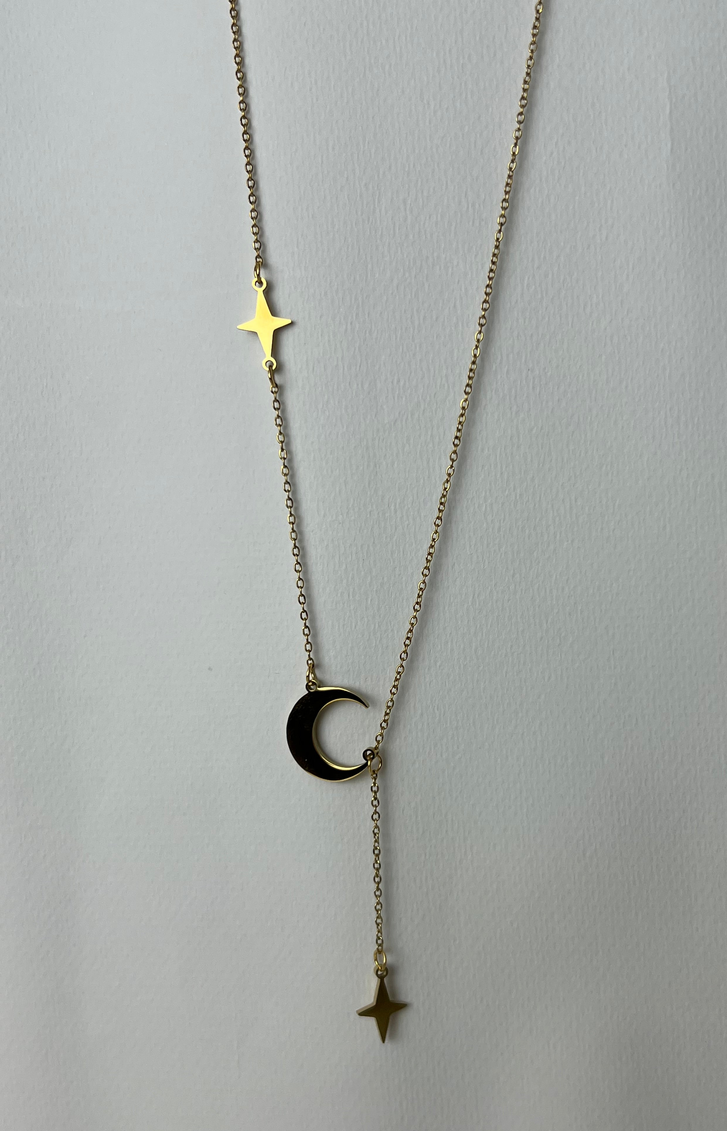 Moon-star necklace