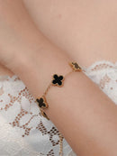 Black Pearl Golden Chain Bracelet