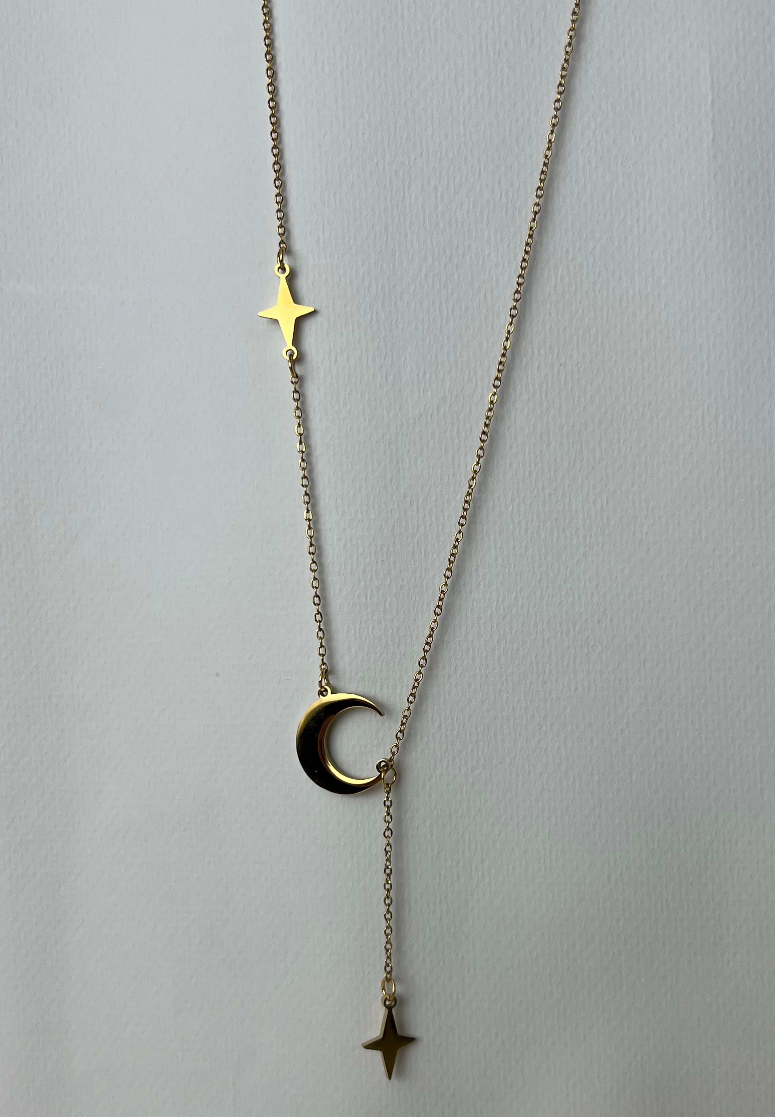 Moon-star necklace