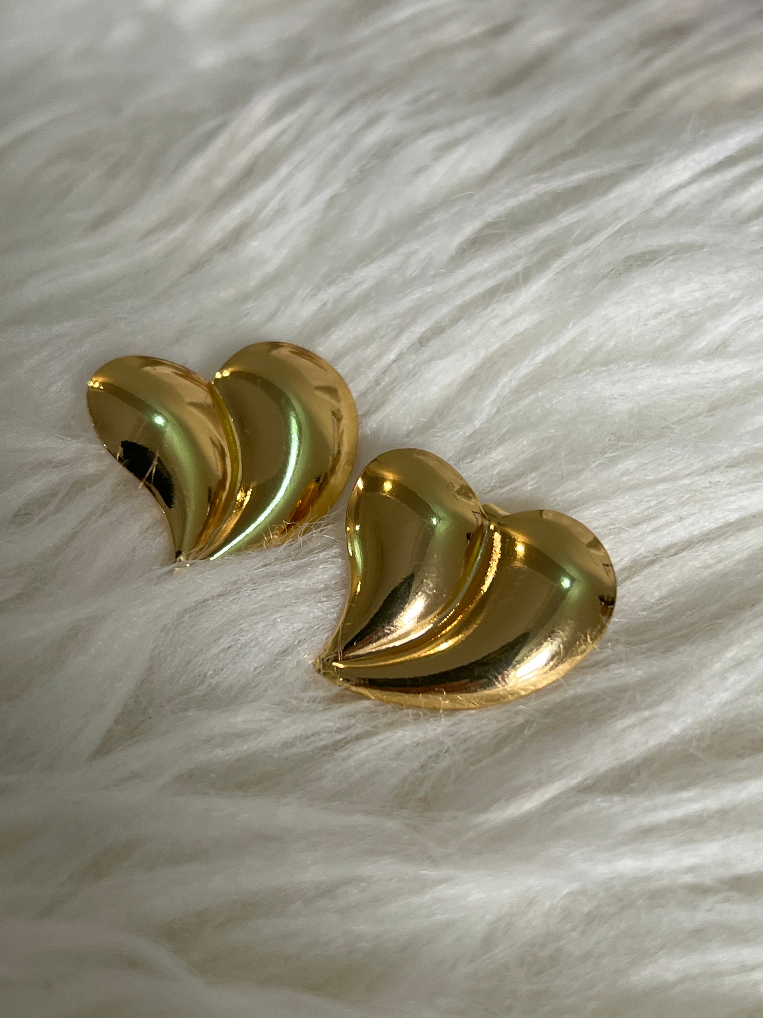 Golden Melt Heart Studs