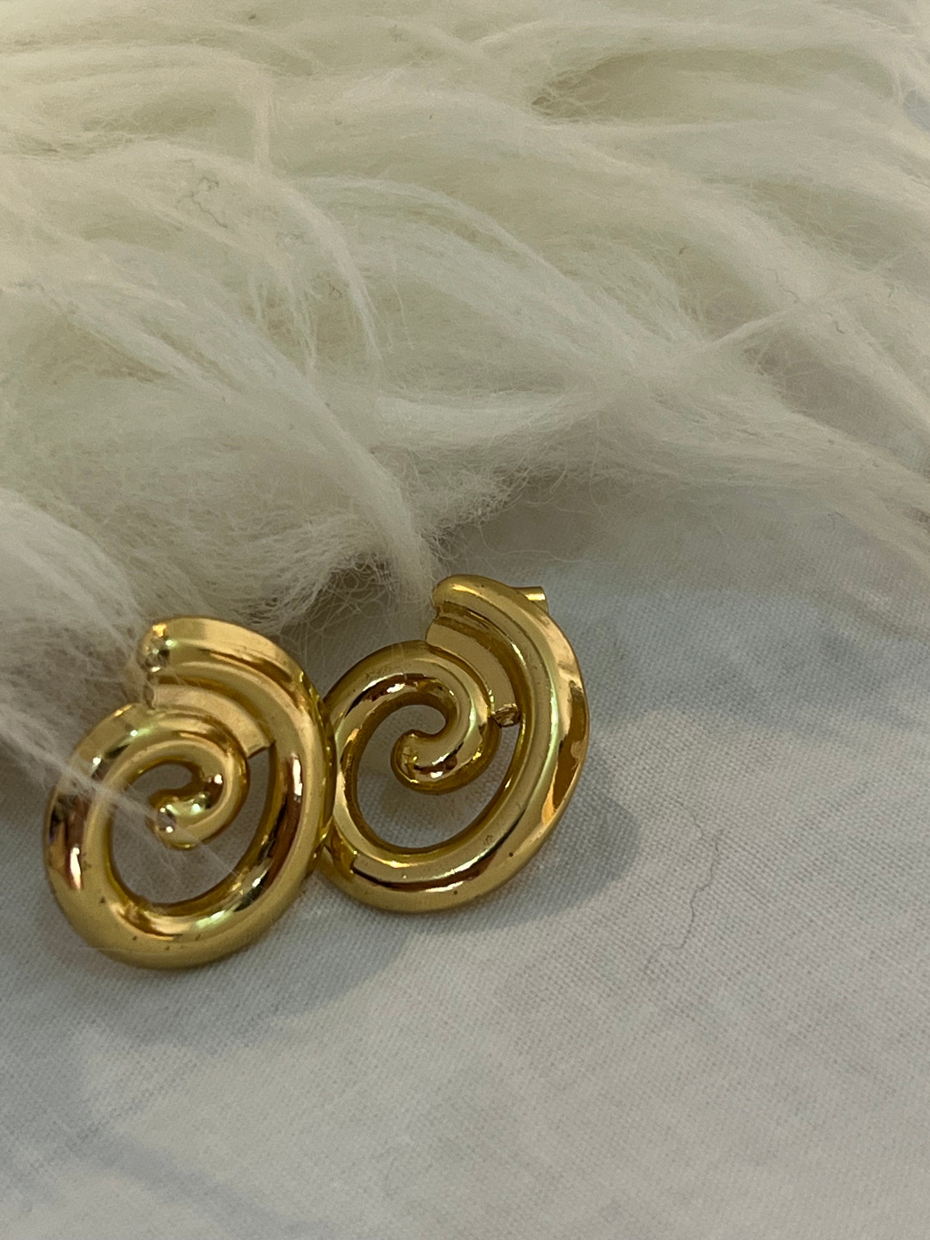 Spiral-Gold Hoops
