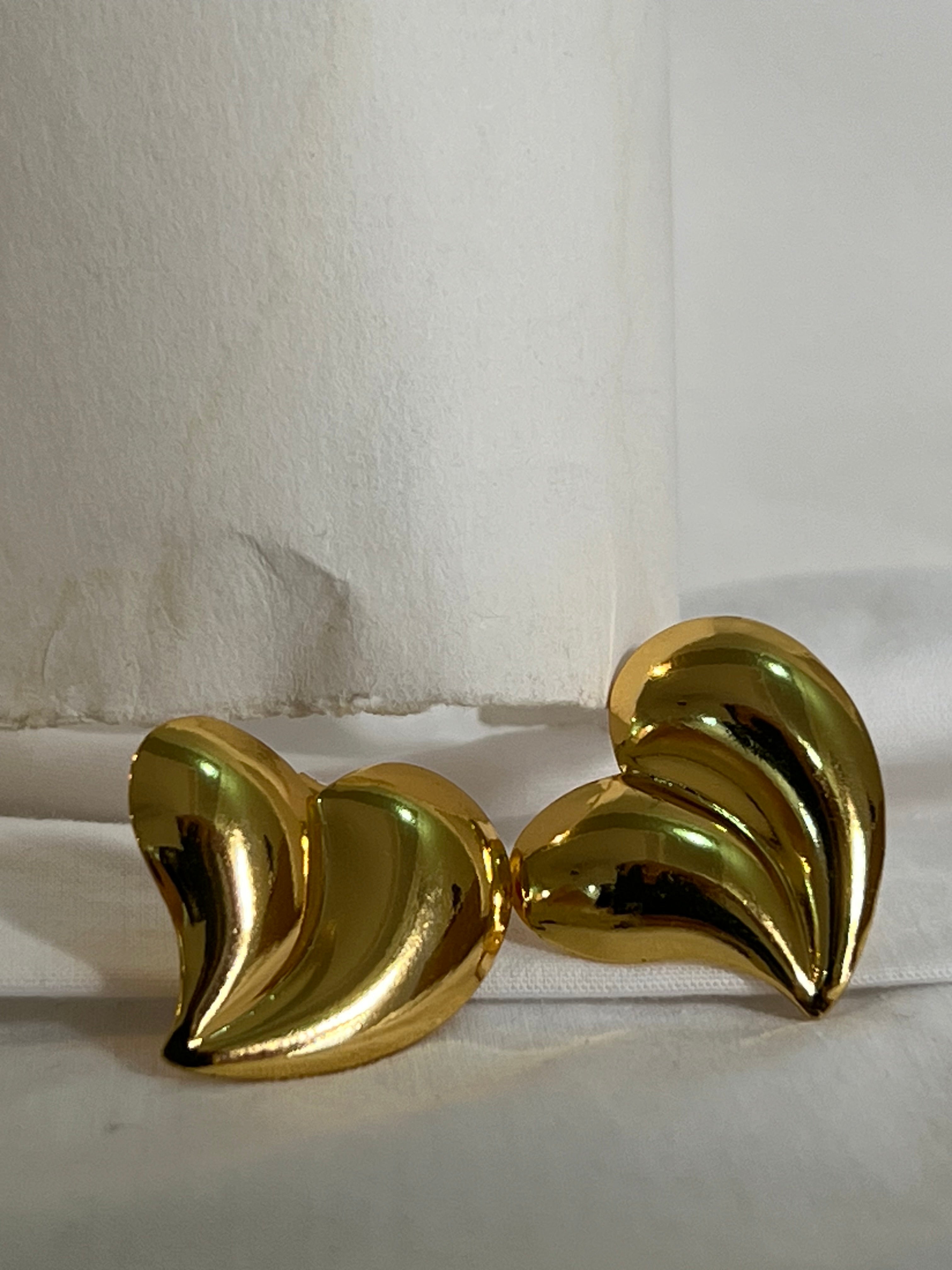 Golden Melt Heart Studs