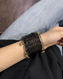 Motiyaar Black Glass Bangles