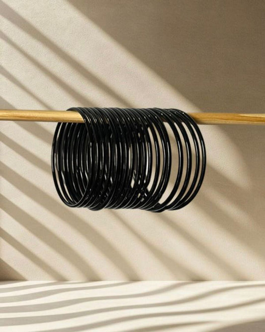 Motiyaar Black Glass Bangles