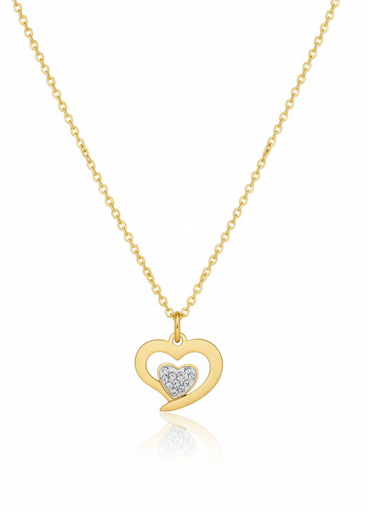 Zircon Heart shaped necklace