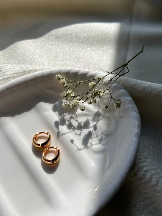 Gold hoop earrings elegant 