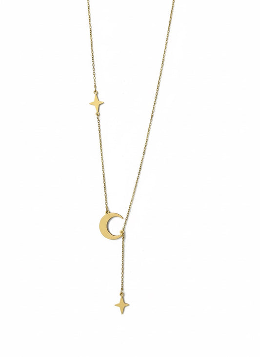Moon-star necklace