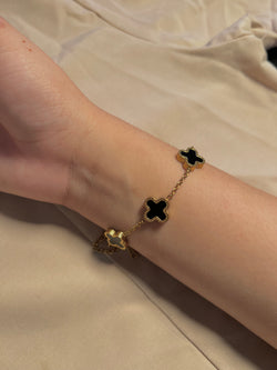 Black Pearl Golden Chain Bracelet