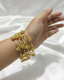 Kashmiri Gold & Silver Floral Bangles