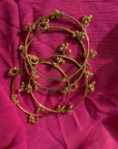 Kashmiri Gold & Silver Floral Bangles