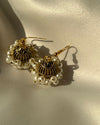 Noor Luxe Crystal Jhumka Earrings Pearl and Festive Colors