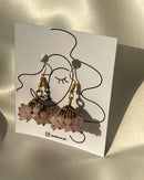 Noor Luxe Crystal Jhumka Earrings Pearl and Festive Colors