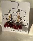 Noor Luxe Crystal Jhumka Earrings Pearl and Festive Colors