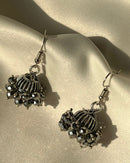 Noor Luxe Crystal Jhumka Earrings Pearl and Festive Colors