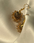 Noor Luxe Crystal Jhumka Earrings Pearl and Festive Colors