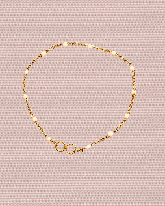 Pearl-Drop Gold Anklet