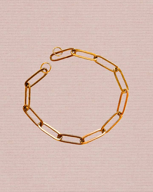 Wide-Link Paperclip Bracelet