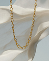 Textured Oval Link Necklace