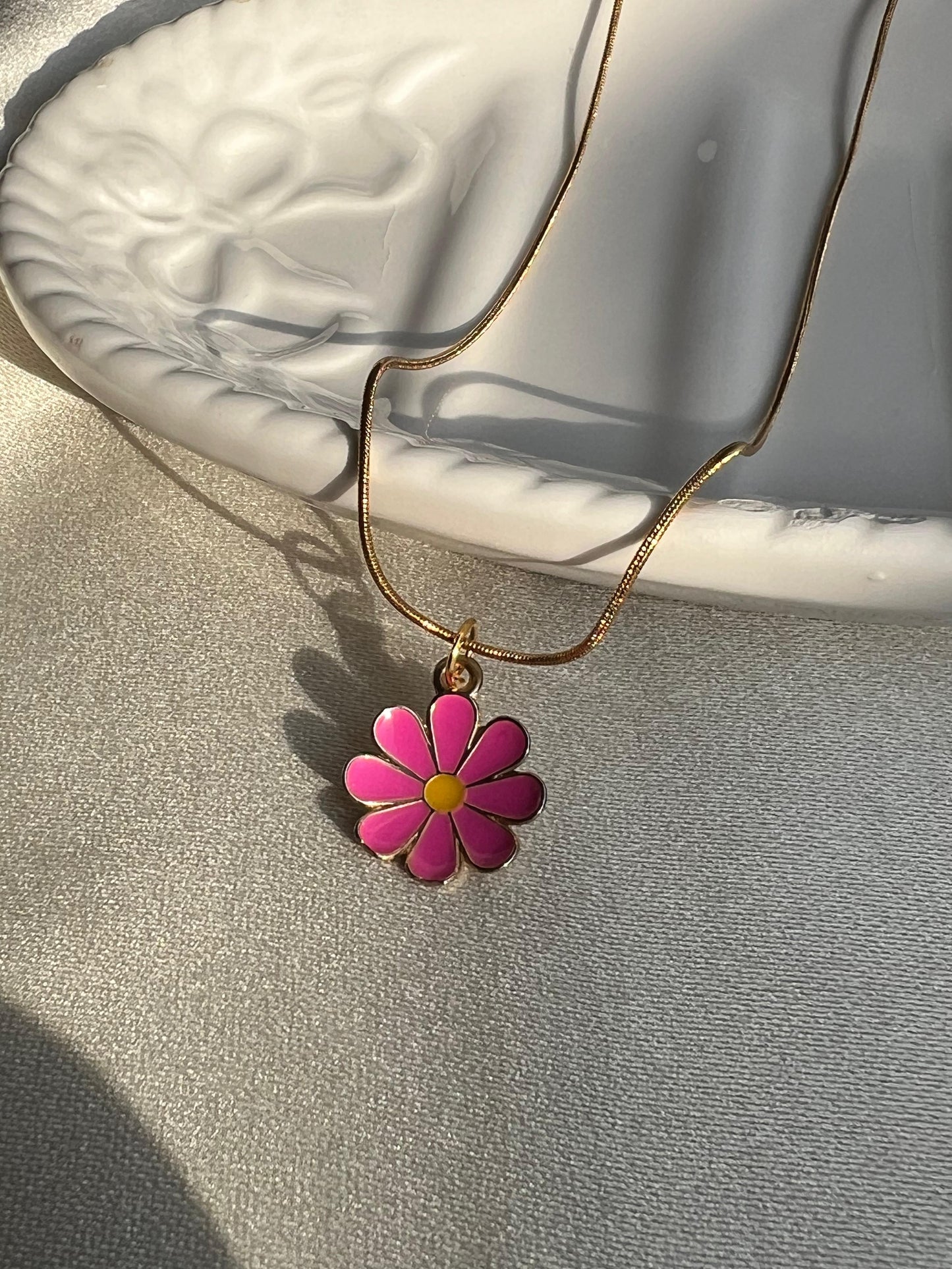 Blush Bloom Charm Necklace