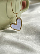 Golden Glow- White Pearl Necklace