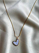 Golden Glow- White Pearl Necklace