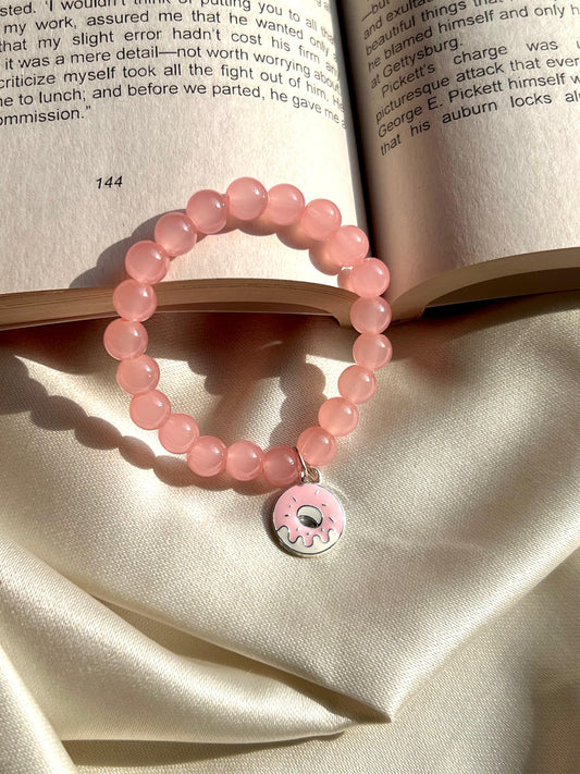 Pink Charm Beaded Bracelet