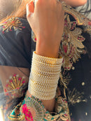 Hania Amir Trendy White Pearl Bangles