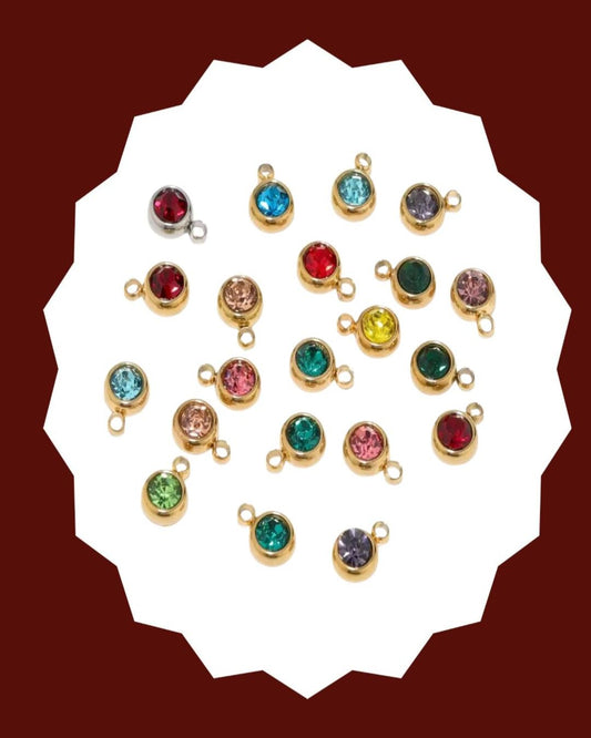 Birthstone Golden Charms