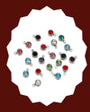 Birthstone Silver Charms