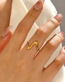Motiyaar Aurelia Wave Adjustable Ring