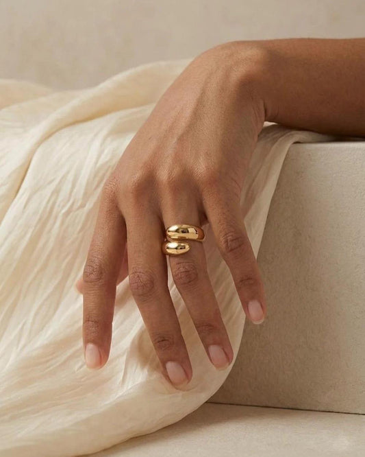 Motiyaar Serene Teardrop Open Ring