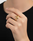 Motiyaar Elara Leaf Wrap Ring