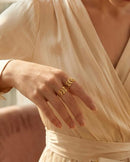 Motiyaar Botanical Leaf Ring