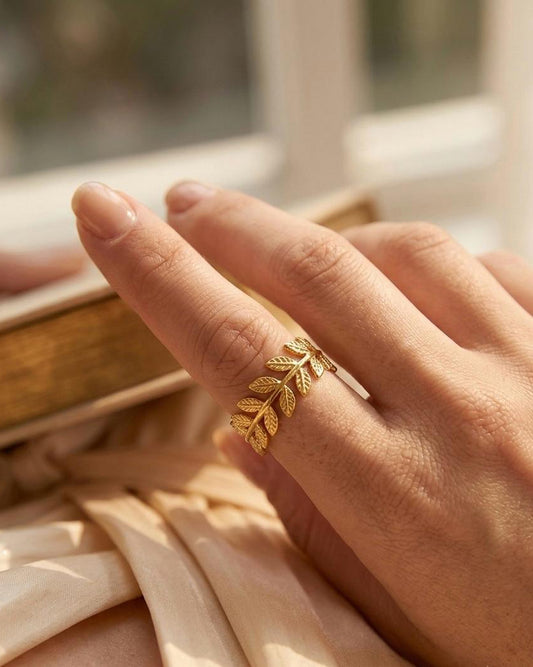 Motiyaar Botanical Leaf Ring