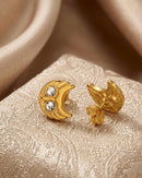 Motiyaar Crescent Moon Studs
